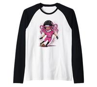 Puissance de Football de Sensibilisation au Cancer du Sein Manche Raglan