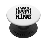 Puissance d'un Joueur d'échecs Roi PopSockets PopGrip Adhésif