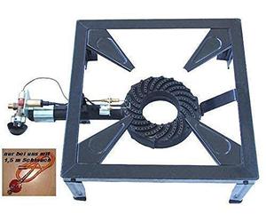 Puissant 4 pieds Camping Réchaud à gaz avec flexible et détendeur