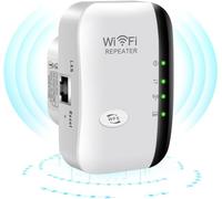 Puissant Amplificateur WiFi 2024 - Dernier Répéteur WLAN Extender WiFi 300Mbit/s 2.4GHz, Port LAN, Mode Répéteur/Routeur/AP
