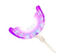 Puissant appareil de luminothérapie à DEL bleue et rouge, accélérateur de blanchiment des dents avec plateau buccal, connexion USB/iPhone/Android pour soins des gencives à domicile