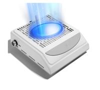 Puissant aspirateur de poussière d'ongles 180W, collecteur professionnel avec filtre réutilisable, réduit la 98%, outil Salon Nail Art(blanc)