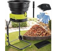 Puissant broyeur de Feuilles électrique de 2500 W | sans Lame | 8000 TR/Min | Portable et sûr | Sac de ramassage Inclus(Powercordx60m)