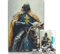 Puissant Chevalier médiéval, Puzzle Adulte 1000 pièces, Jeu Familial Difficile, Anti-Stress, défi Difficile, Cadeaux du Père Noël Secret (38x26cm)