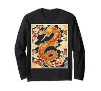 Puissant Dragon Montant coloré et orné de succès Chinois Manche Longue