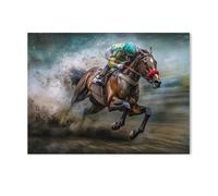 Puissant et Dynamique sur la Piste de Course，Puzzle en Papier 1000 Pièce Classique Adultes Puzzles Enfants Apprentissage Assembler des Jouets（38x26cm）-AG33