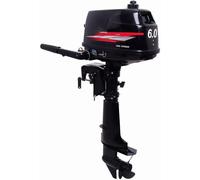 Puissant moteur hors-bord 6 CV, moteur de bateau gonflable, moteur à essence 2 temps, moteur avec système CDI de refroidissement par eau, long arbre rapide, puissant, 4500-5500 tr/min