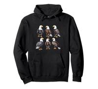 Puissant Motif Oiseau de Proie à tête Blanche Sweat à Capuche