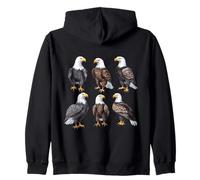 Puissant Motif Oiseau de Proie à tête Blanche Sweat à Capuche
