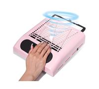 Puissant Plumeau for Nail Art, Compatible Avec Les Éclats D'ongles | Aspirateur collecteur de Nail Art avec filtre amovible, outil de Salon de Nail Art(1pcs Pink,With EU Socket)