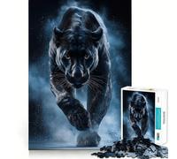 Puissant Puzzle de 1000 pièces représentant Un Portrait de panthère Noire, idéal pour Les Adolescents Stimule la mémoire, activité à la Maison, Motif à Assembler, Cadeau Parfait 38x26cm