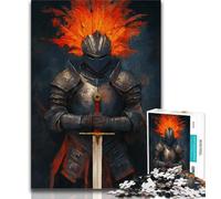 Puissant Puzzle de Chevalier médiéval 1000 pièces pour Adultes, pour Tuer Le Temps en Vacances, Chaque pièce est Unique - Jeu Familial Stimulant et Amusant (38x26cm)