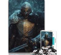 Puissant Puzzle de Chevalier médiéval 1000 pièces pour Adultes, pour Tuer Le Temps en Vacances, Chaque pièce est Unique - Jeu Familial Stimulant et Amusant (75x50cm)