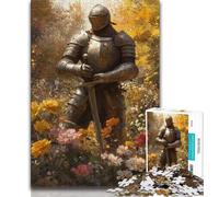 Puissant Puzzle de Chevalier médiéval pour Adultes et Adolescents, 1000 pièces, Jeu éducatif, Jouet de défi, idéal comme Cadeau pour Toute la Famille (75x50cm)