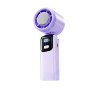 Puissant ventilateur de refroidissement à suspendre avec moteur turbo réglable à 5 vitesses et écran LED intégré pour activités de plein air, ventilateur portable de charge de type C