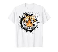 Puissant visage de tigre dans un style abstrait T-Shirt