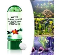 Puissante tablette de purification de l'eau d'aquarium, non toxique et purification rapide de l'eau, tablettes de purification de l'eau portable pour aquarium, tablettes de purification de l'eau pour