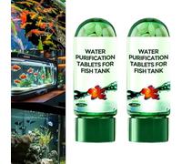 Puissante tablette de purification de l'eau d'aquarium, non toxique et purification rapide de l'eau, tablettes de purification de l'eau portable, éliminateur d'aquarium, tablettes de purification de