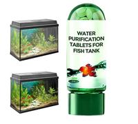 Puissante Tablette de Purification de l'eau d'aquarium, Tablette clarificatrice d'eau Douce pour Aquarium, tablettes de Purification d'eau Portable pour Le Bronzage des Poissons, élimine Les