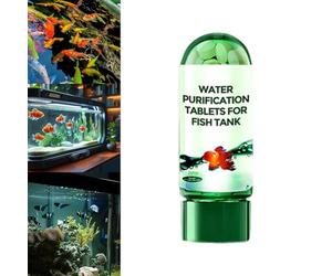 Puissante tablette de purification de l'eau d'aquarium, tablettes de purification d'eau portables pour le bronzage des poissons, traitement de l'eau cristalline pour aquarium (1 pièce)
