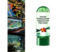 Puissantes tablettes de purification de l'eau d'aquarium, non toxiques et purifiées rapidement, éliminent la turbidité et clarifient l'eau d'aquarium, sans danger pour les aquariums d'eau douce/d'eau