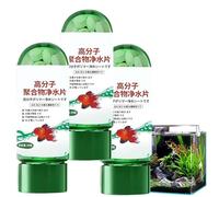 Puissantes tablettes de purification d'eau d'aquarium - Nettoyant à action rapide pour aquarium, élimine la turbidité et les impuretés, sans danger pour toutes les vies aquatiques, formule améliorée