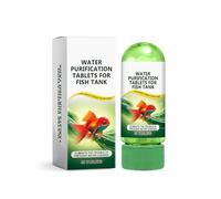 Puissantes tablettes de purification d'eau pour aquarium, agent purificateur d'eau pour aquarium, élimine rapidement la turbidité et les impuretés, 1 bouteille x 35 comprimés