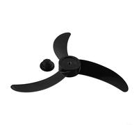 Puissants ventilateurs de rechange en plastique à 3 pales de 45,7 cm pour une circulation d'air efficace et un fonctionnement silencieux dans les ventilateurs électriques (noir)