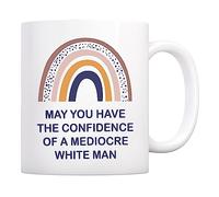 Puissiez-Vous Avoir La Confiance D'Un Homme Blanc Médiocre Tasse À Café Jolis Tasses À Thé Mignonne Tasse Pour Cuisine Maison Cacao 330Ml