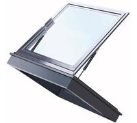 Puits De Lumière à Toit Plat avec Vue Multi-Angle Couvercle D’évacuation Robuste pour Une Lumière Naturelle Et Une Ventilation Améliorées, Black, 70x50cm/27.56x19.69in