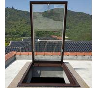 Puits de Lumière pour Toitures, Puits de Lumière pour Toit Plat, Fenêtre de Ventilation, Porte de Sous-sol Avec Double Vitrage Trempé pour Toiture, Grenier, Sous-sol et Véranda(LxW 24x16in/60x40cm)