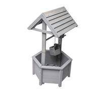 WERKA PRO Puits décoratif en Bois 38x42x82cm