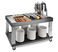 Pujadas Chariot Buffet Cubic® Noir pour 4 Bacs GN 1/1