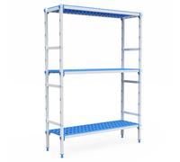 Pujadas Rayonnage Aluminium 3 Niveaux Compatible Bac GN 2/3 - L 4710 à 5830 mm
