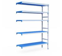 Pujadas Rayonnage en Angle 5 Niveaux Profondeur 555 mm - L 4680 à 5800 mm