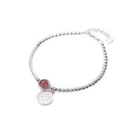 PUJIANA Bracelet de Cheville délicat - Bracelet en Argent Sterling 925 véritable avec boîte en Perles, Cadeau for Femmes et Filles, Bijoux de Mariage