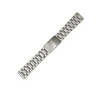 PUJIANA Bracelet de montre en métal, Bracelet de montre en acier inoxydable for hommes et femmes, Bracelet de ceinture de montre en métal massif(Silver,18mm)