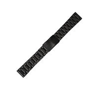 PUJIANA Bracelet de montre en métal, Bracelet de montre en acier inoxydable for hommes et femmes, Bracelet de ceinture de montre en métal massif(Black,22mm)
