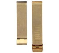 PUJIANA Bracelet de montre en métal, bracelet de montre universel en métal en acier inoxydable(Gold,16mm)