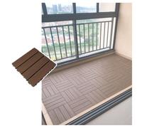 pujindu Dalles De Terrasse Emboîtables pour Extérieur, Tapis De Douche en Bois, Dalles De Sol Et Lames De Terrasse pour Patio, Résistantes À Toutes Les Intempéries(F,11.8x11.8IN/1PCS)