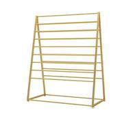 pujindu Présentoir À Foulards sur Pied, Support Autoportant en Métal, Porte-Serviettes pour Magasin De Vêtements Présentation Boutique(Gold,100x50x146cm)