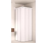 pujindu Rideau De Douche Pliable, Rideau De Douche Mural Imperméable avec Tringle De Suspension Pliable Vestiaire Portable Multifonction, Facile À Installer(Blanc,70x180cm(0-70cm))