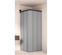 pujindu Rideau De Douche Pliable, Rideau De Douche Mural Imperméable avec Tringle De Suspension Pliable Vestiaire Portable Multifonction, Facile À Installer(Grey,138x180cm(104-138cm))