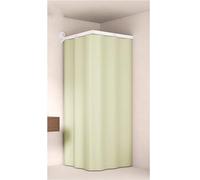 pujindu Rideau De Douche Pliable, Rideau De Douche Mural Imperméable avec Tringle De Suspension Pliable Vestiaire Portable Multifonction, Facile À Installer(Green,172x180cm(138-172cm))