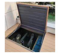 pujindu Trappe D'accès Extérieure en Aluminium, Ouverture sans Effort par Vérins À Gaz, Trappe De Sol Encastrée Et Affleurante pour Terrasse Et Jardin(LxW-90x90cm/35.4x35.4in)