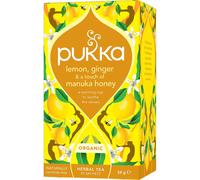 Pukka, Infusion Biologique et Ayurvédique, Goût Citron Gingembre et touche de Miel de Manuka, 100% des Ingrédients Issus du Commerce Equitable, 20 Sachets