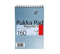 Pukka Bloc métallique 140 x 205 mm durable pour une utilisation longue durée Feuilles perforées Taille pratique pour un transport facile 160 pages de papier 80 g/m² par bloc Dimensions : 140 x 205 mm Lot de 3 carnets Réf NM001