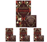 Pukka, Chaï Bio Original, Biologique et Ayurvédique, Relaxant, 100% des Ingrédients Issus du Commerce Equitable, 20 Sachets (Lot de 4)