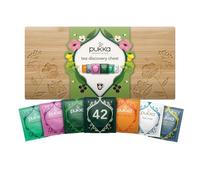 Pukka – Coffret découverte en bambou – Thés et infusions bio 6 variétés – 42 sachets