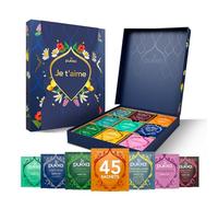 Pukka Coffret Sélection - Cadeau “Je t’aime”, Coffret Tisanes & Thé 100% Bio, Femme et Homme, Saint-Valentin, 9 Saveurs, 45 Sachets